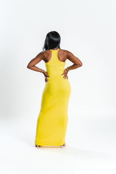 Yellow Racerback Maxi Dress