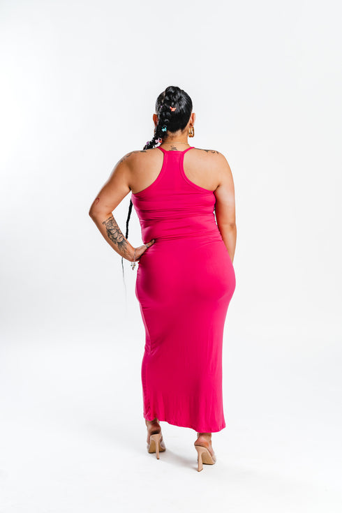 Fuchsia Racerback Maxi Dress