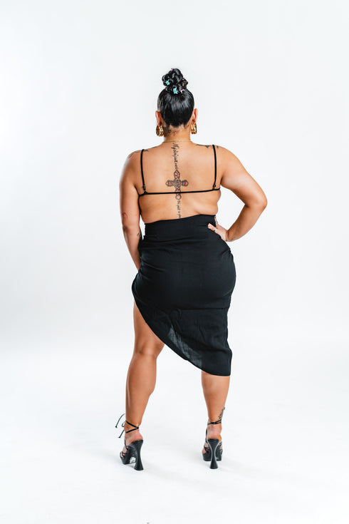 Black Back Out Dress