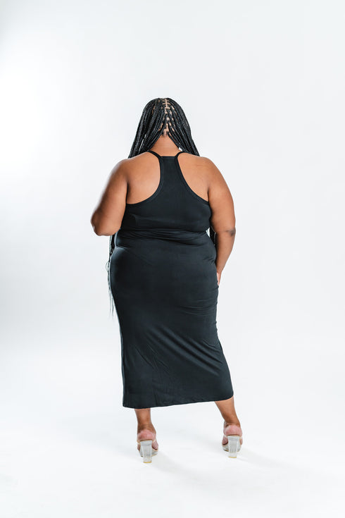 Black Racerback Maxi Dress | Plus Size