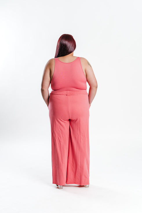 Neon Peach Lounge Set | Plus Size