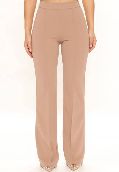Taupe High Waisted Pants